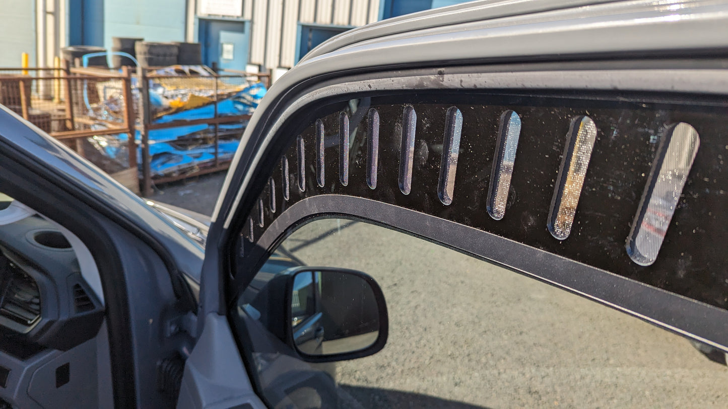 VW T5, 5.1. 6 AND 6,1 TRANSPORTER 2003 TO 2024 WINDOW BUG VENTS WITH STORAGE BAG