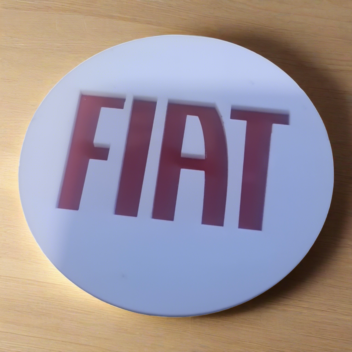 Fiat White/Red Coaster SET OF 4