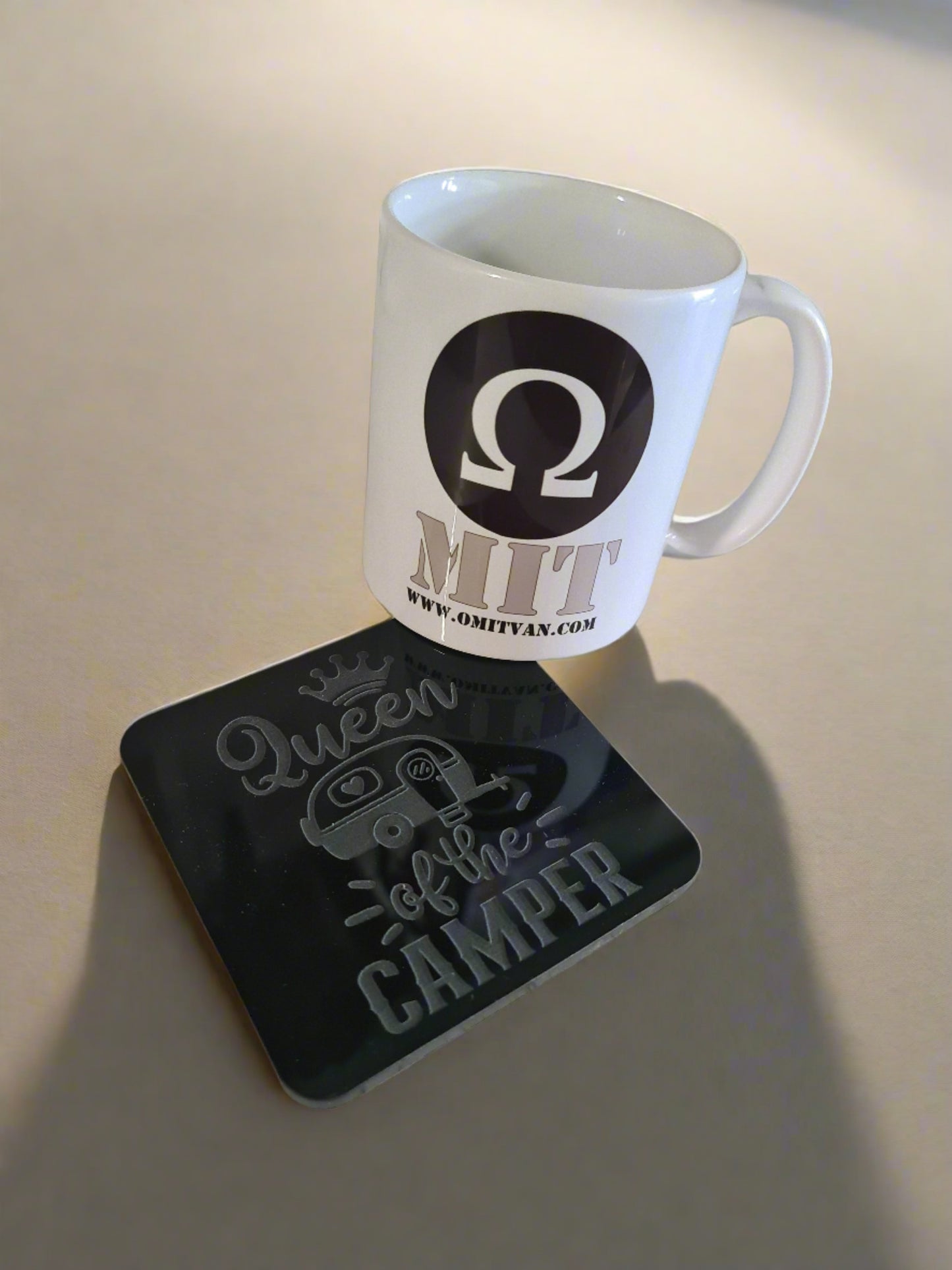 Queen of The Camper Coaster SET OF 4