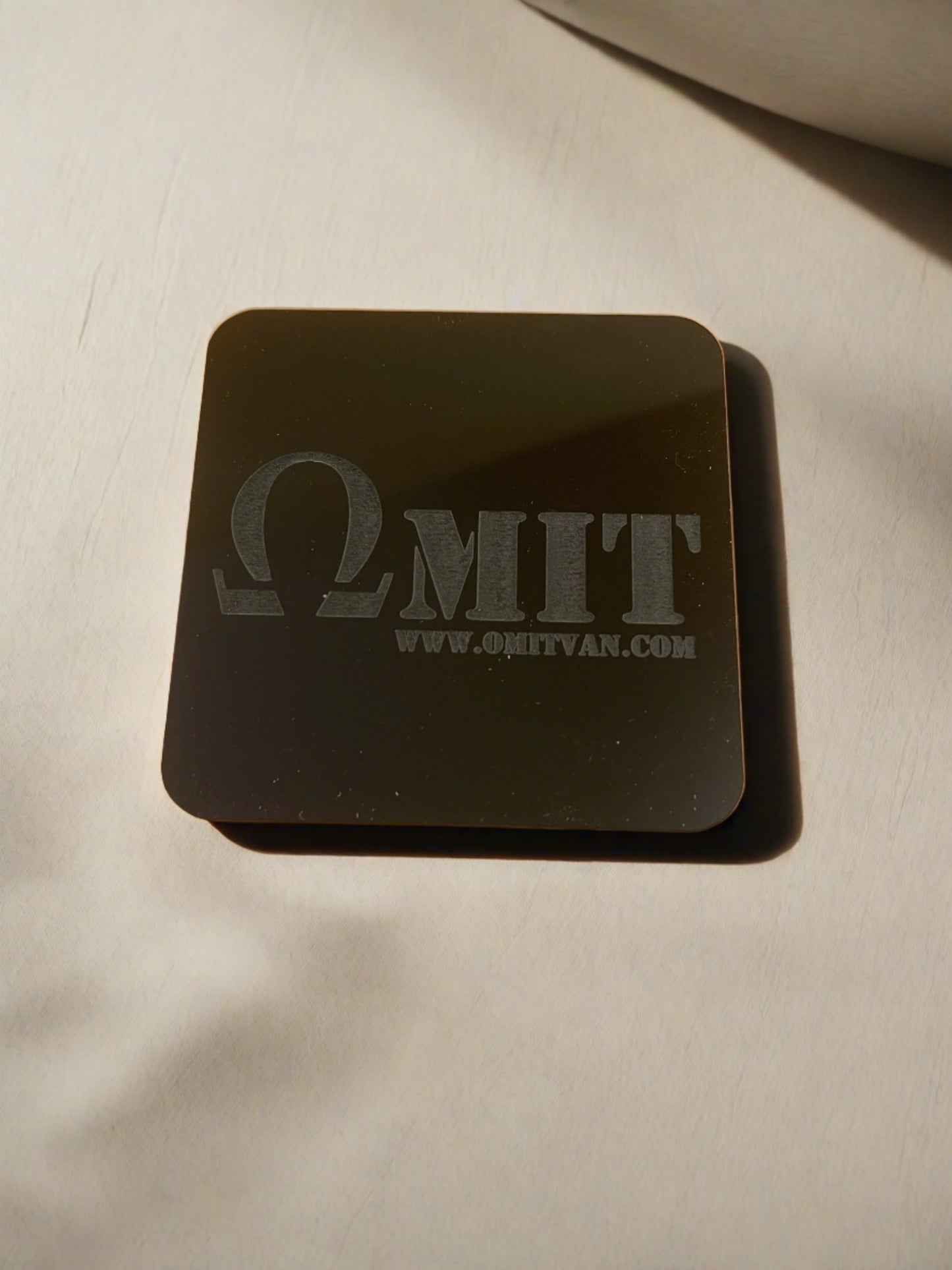 OMIT Table Coaster Laser Engraved Wood Or Acrylic SET OF 4