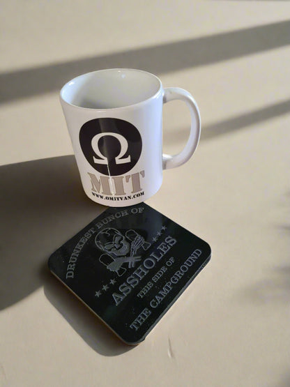Drunkest Bunch of Aholes" | 4-Piece Coaster Set – Campground Edition**