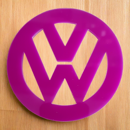 VW "Signature" Coaster Set (Pack of 4) – Classic Monochrome Edition