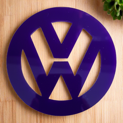 VW "Signature" Coaster Set (Pack of 4) – Classic Monochrome Edition