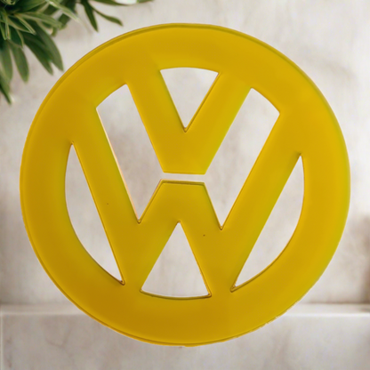 VW "Signature" Coaster Set (Pack of 4) – Classic Monochrome Edition