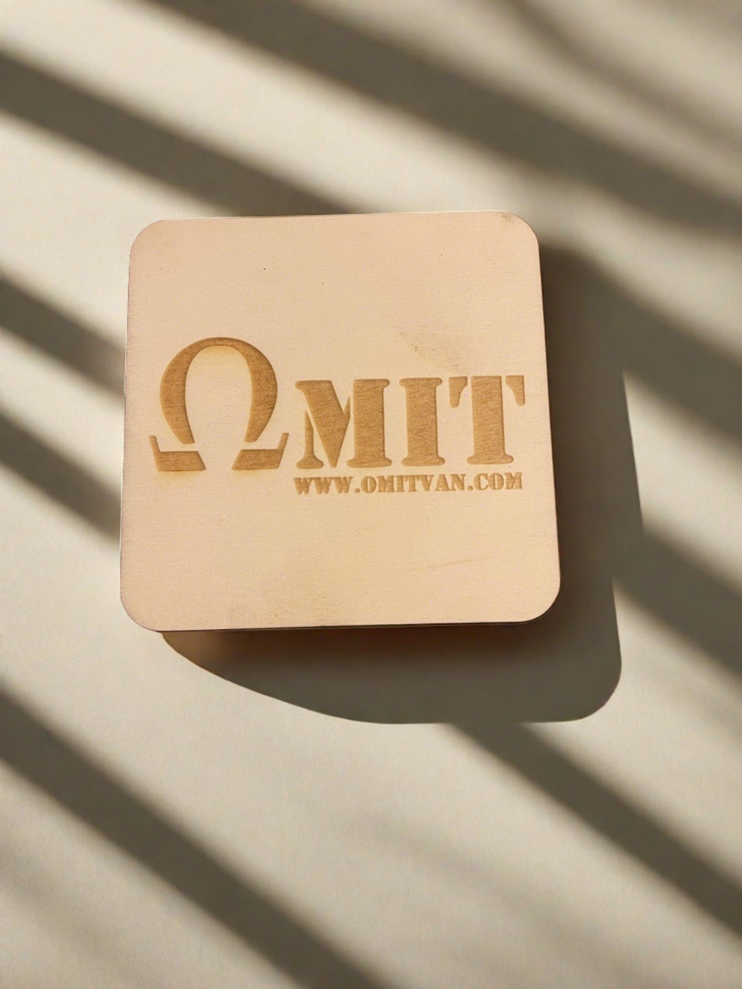 OMIT Table Coaster Laser Engraved Wood Or Acrylic SET OF 4